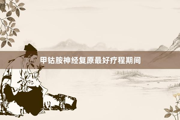 甲钴胺神经复原最好疗程期间